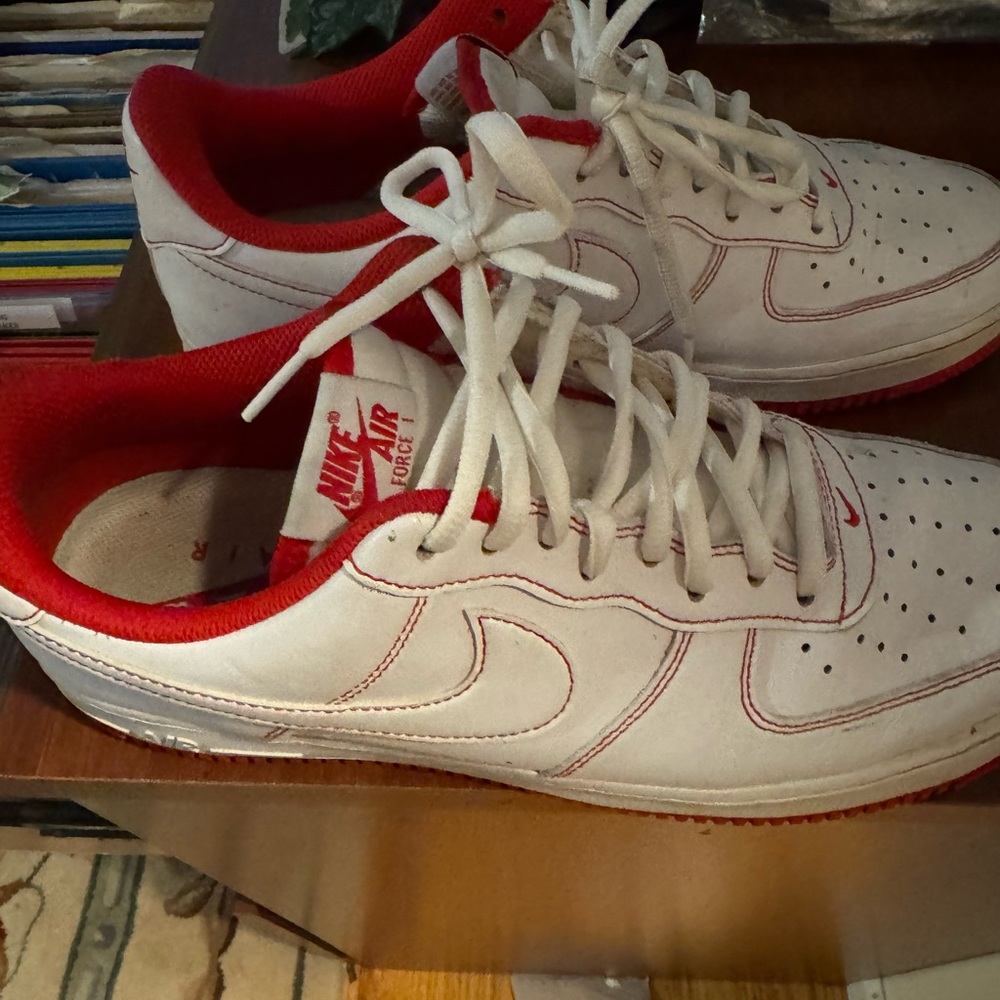 Nike Air Force Ones  and Red Sneakers size 11 worn few times